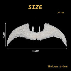 Halloweez Blue Lock Anime Nagi Bachira Reo Cosplay 1PC White Angel Wings Goose Feather 150*60CM Velcro - Halloweez