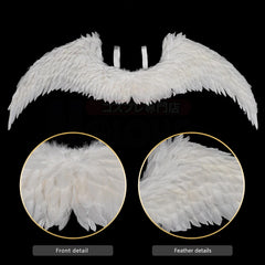 Halloweez Blue Lock Anime Nagi Bachira Reo Cosplay 1PC White Angel Wings Goose Feather 150*60CM Velcro - Halloweez