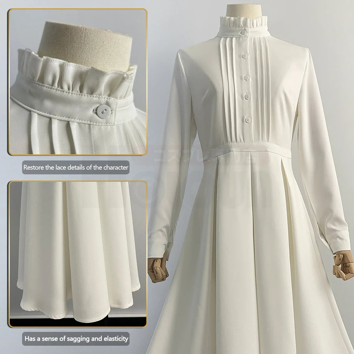 Halloweez Beyond Journey's End Anime Fern Cosplay Costume Wig Cloak Coat Dress - Perfect for Casual and Holiday Celebrations - Halloweez