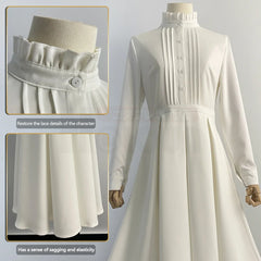 Halloweez Beyond Journey's End Anime Fern Cosplay Costume Wig Cloak Coat Dress - Perfect for Casual and Holiday Celebrations - Halloweez