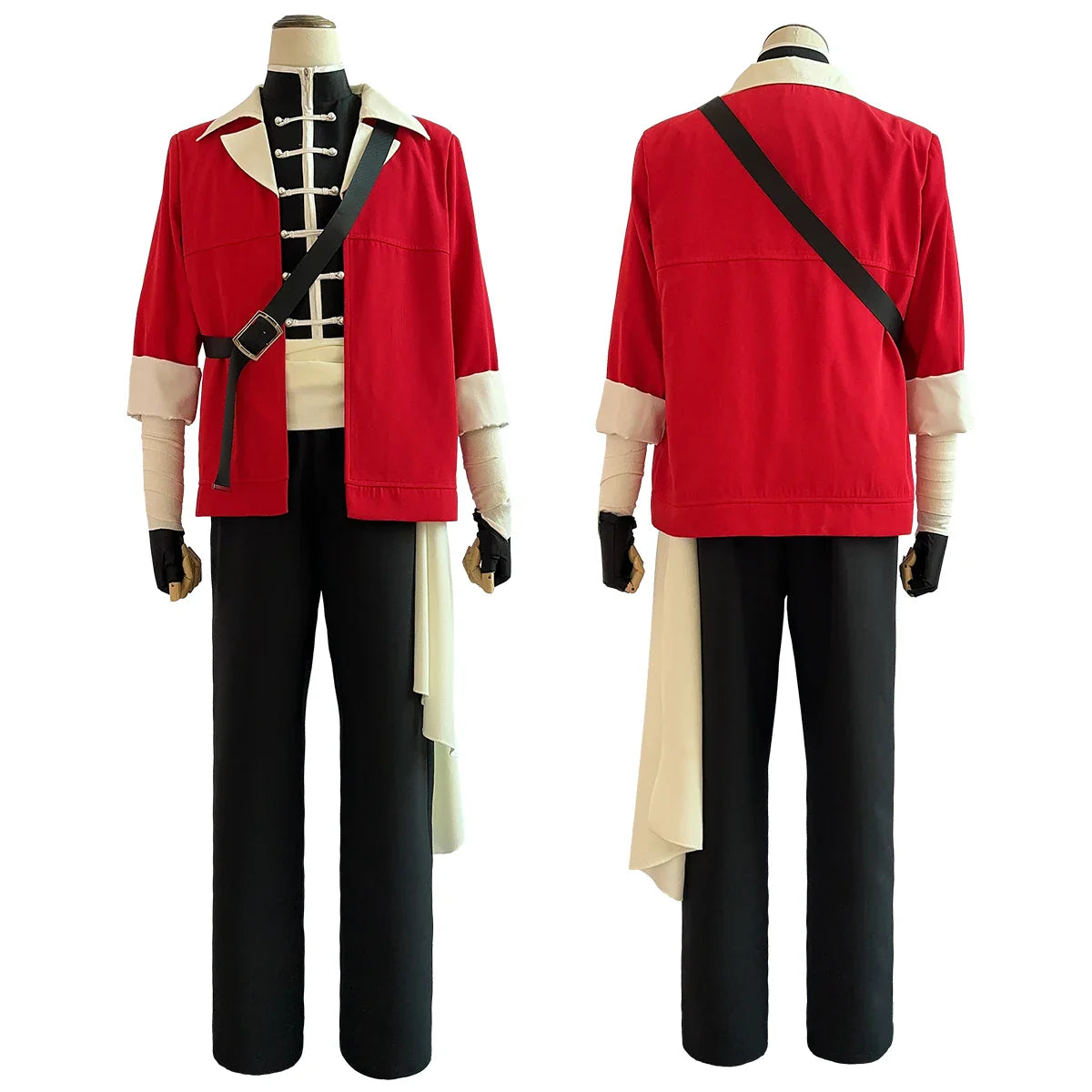 Halloweez Stark Anime Cosplay Costume Wig Jacket Sleeveless Vest Pants - Perfect Christmas Gift