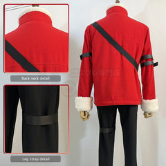 Halloweez Stark Anime Cosplay Costume - Red Winter Jacket with Black Pants for Daily Wear