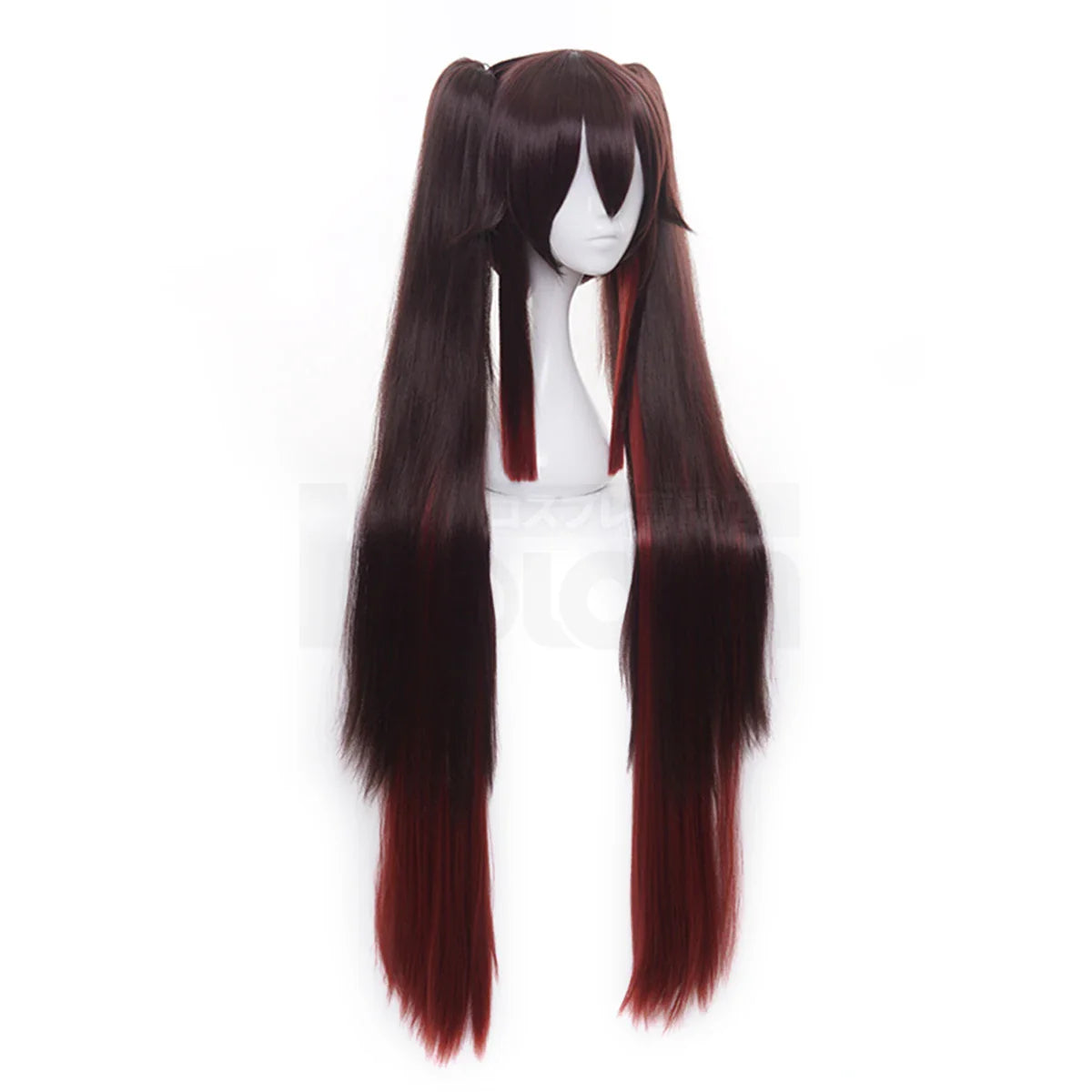 Halloweez Genshin Impact Hu Tao Cosplay Wig with Rose Net - Synthetic Fiber, Adjustable