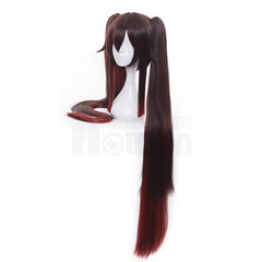 Halloweez Genshin Impact Hu Tao Cosplay Wig with Rose Net - Synthetic Fiber, Adjustable