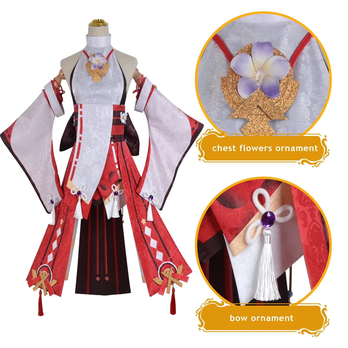 Halloweez Yae Miko Cosplay Wig - Anime Inspired Headwear for Halloween & Christmas Parties - Halloweez