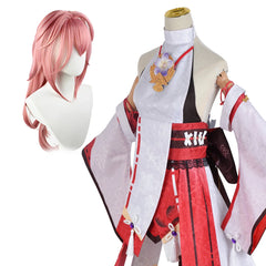 Halloweez Yae Miko Cosplay Wig - Anime Inspired Headwear for Halloween & Christmas Parties - Halloweez