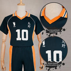 Halloweez Haiky Anime Hinata Shouyou Cosplay Wig and High School Volleyball Uniform Set