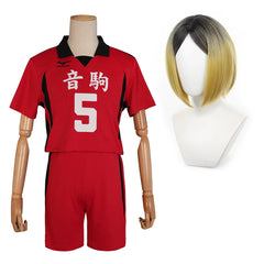 Conjunto de disfraz de cosplay de Halloweez Anime Kozumekenma NO.5 con camiseta y peluca