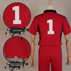 Halloweez Haiky Anime Kuroo Tetsuro Cosplay Costume with Nekoma High School Volleyball Uniform Set