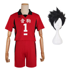 Costume de cosplay de Kuroo Tetsuro de l'anime Haiky d'Halloween avec ensemble d'uniforme de volley-ball du lycée Nekoma