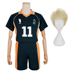 Disfraz de cosplay de Tsukishima Kei de Anime de Halloween: conjunto de uniforme de voleibol de escuela secundaria