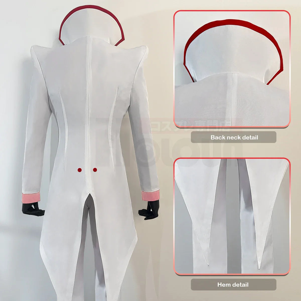 Halloweez Anime Lucifer Morningstar Cosplay Costume with Wig, Collar, Tailcoat, Pants, and Vest