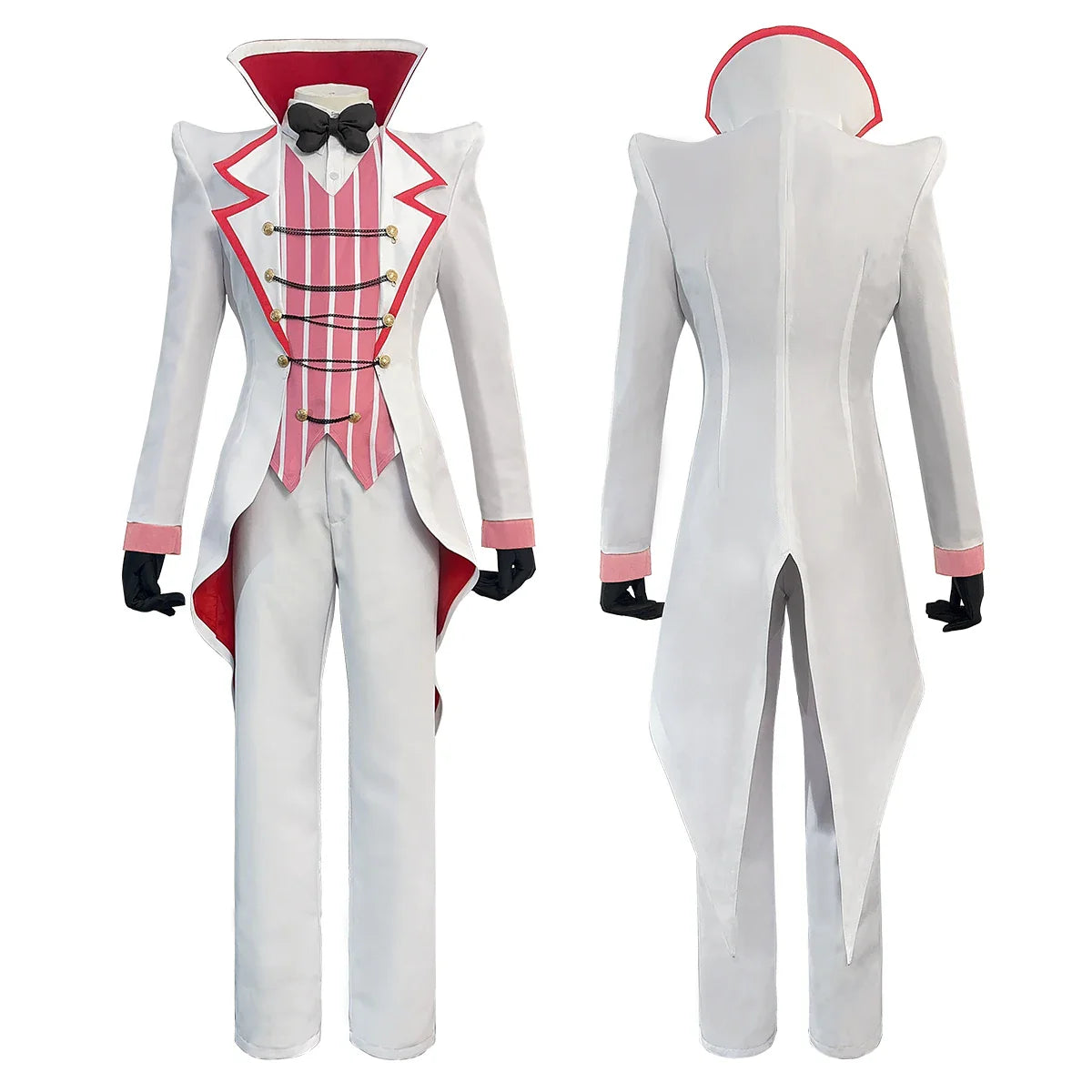 Halloweez Anime Lucifer Morningstar Cosplay Costume with Wig, Collar, Tailcoat, Pants, and Vest