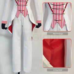 Halloweez Anime Lucifer Morningstar Cosplay Costume with Wig, Collar, Tailcoat, Pants, and Vest