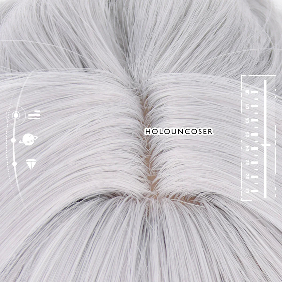Halloweez Synthetic Cosplay Wig for Honkai Star Rail's Bronya - Rose Net Style - Halloweez