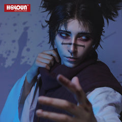 Halloweez JJK Manga Anime Choso Cosplay Costume with Purple Vest, Neck Gaiter, Belt, and White Elastic Pants - Halloweez