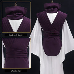Halloweez JJK Manga Anime Choso Cosplay Costume with Purple Vest, Neck Gaiter, Belt, and White Elastic Pants - Halloweez