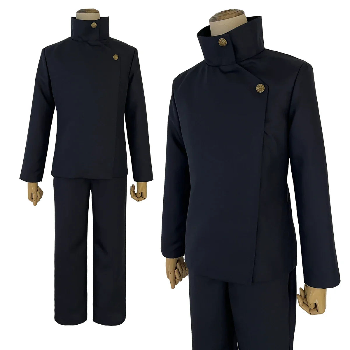 Halloweez Jujutsu JJK Manga Anime Fushiguro Megumi Cosplay Costume Wig with Dark Blue Jacket and Pants - Halloweez