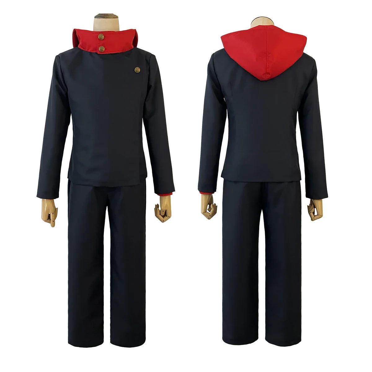 Halloweez Itadori Yuji Cosplay Outfit from Jujutsu Kaisen Anime with Wig, Jacket, Pants
