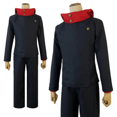 Halloweez Itadori Yuji Cosplay Outfit from Jujutsu Kaisen Anime with Wig, Jacket, Pants