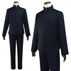 Halloweez Jujutsu JJK Manga Anime Cosplay Costume with Dark Blue Jacket, Pants, Uniform, and Rose Net for Halloween - Halloweez