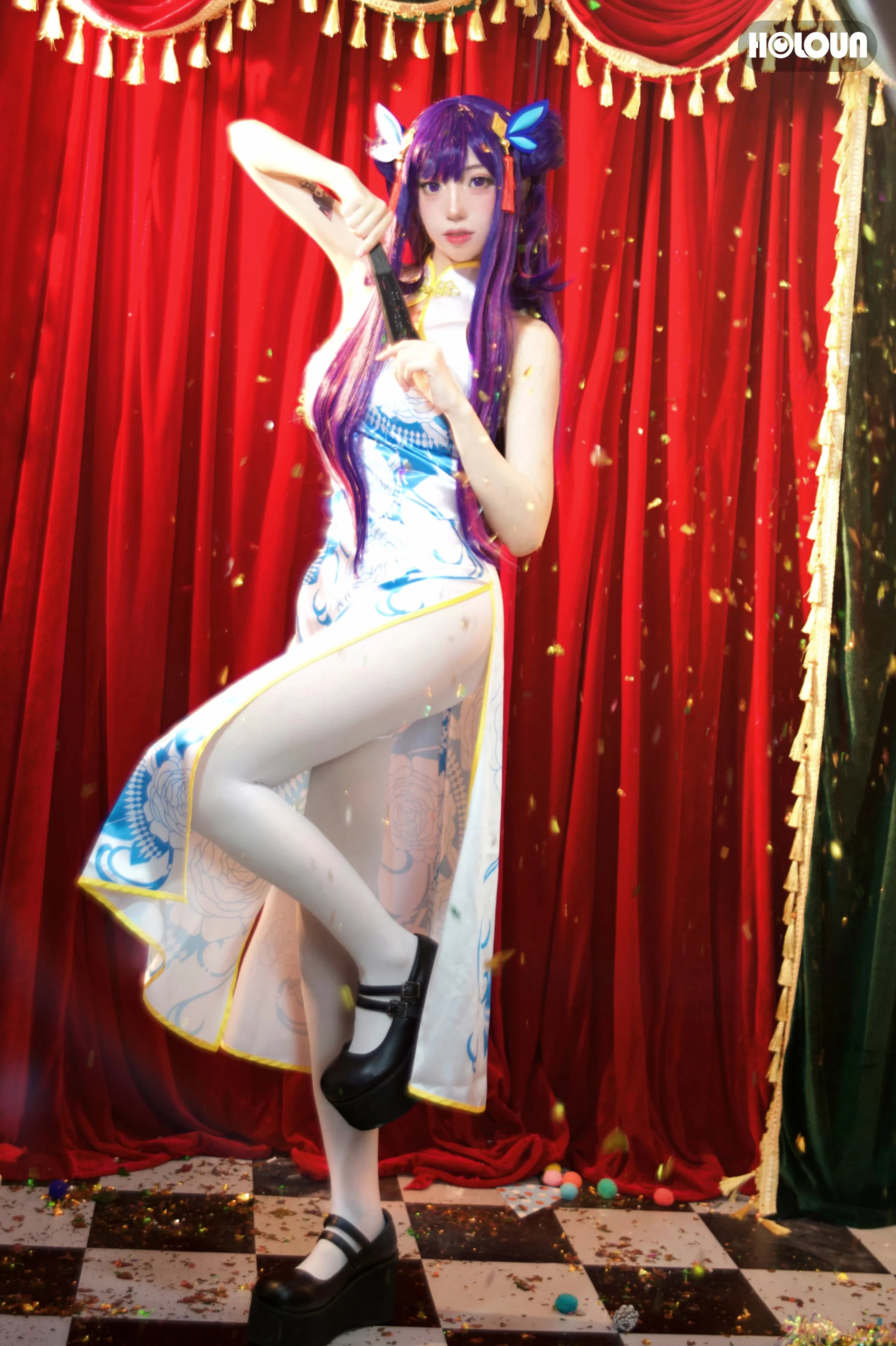 Halloweez Ai Hoshino Anime Cosplay China Chi-pao Cheongsam Dress