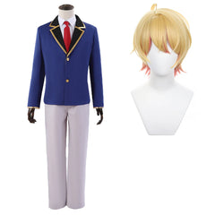 Halloweez Anime Akua Hoshino Cosplay Wig with Aqua School Uniform - Perfect for Daily Wear