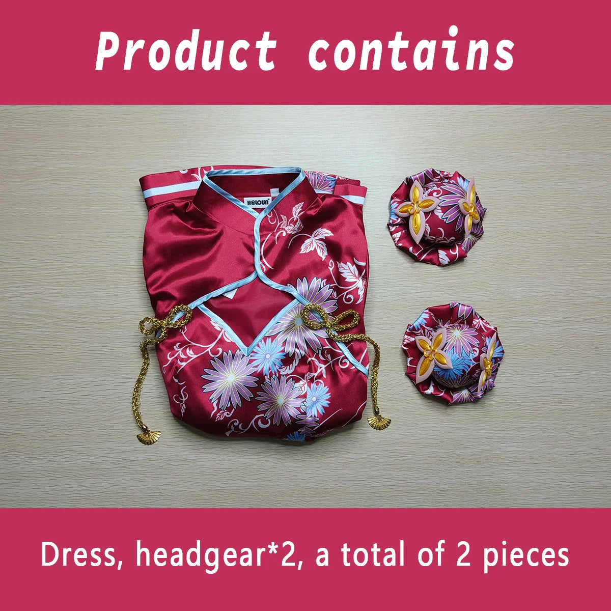Halloweez Anime Ruby Hoshino Cosplay China Costume Cheongsam Cute Dress Hair Accessory Party Gift Halloween Christmas
