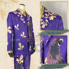 Halloweez Keisuke Baji Cosplay Costume - Purple Wolf 4Pcs Set for Halloween - Halloweez