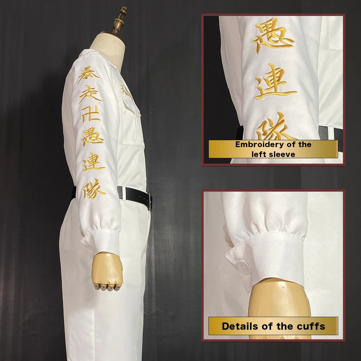Halloweez Tokyo Anime Cosplay Costume - Ran Haitani Rindo Haitani Manji Embroidery Jacket - Special Attack Uniform for Halloween - Halloweez