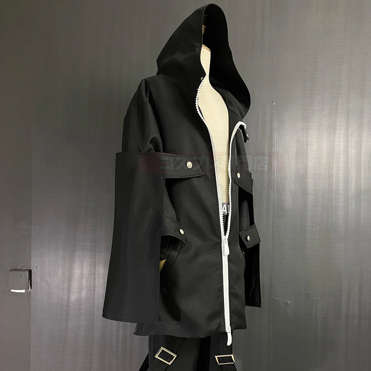 Halloweez Anime Cosplay Costume - Rindo Haitani Black Coat Hoodie for Men - Perfect for Casual and Themed Parties - Halloweez