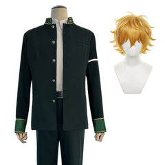 Halloweez Anime Cosplay: Akihiko Nirei School Uniform Set with Green Jacket and Accessories - Halloweez