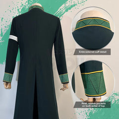 Stylish Anime Hajime Umemiya Cosplay Costume with Green Trench Coat and Accessories