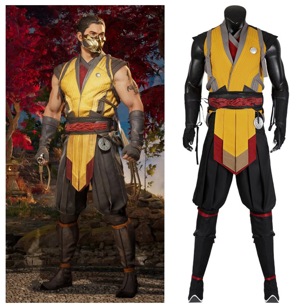 Mortal Kombat 1 Scorpion Official Inspired Game Costume and Cosplay Outfit