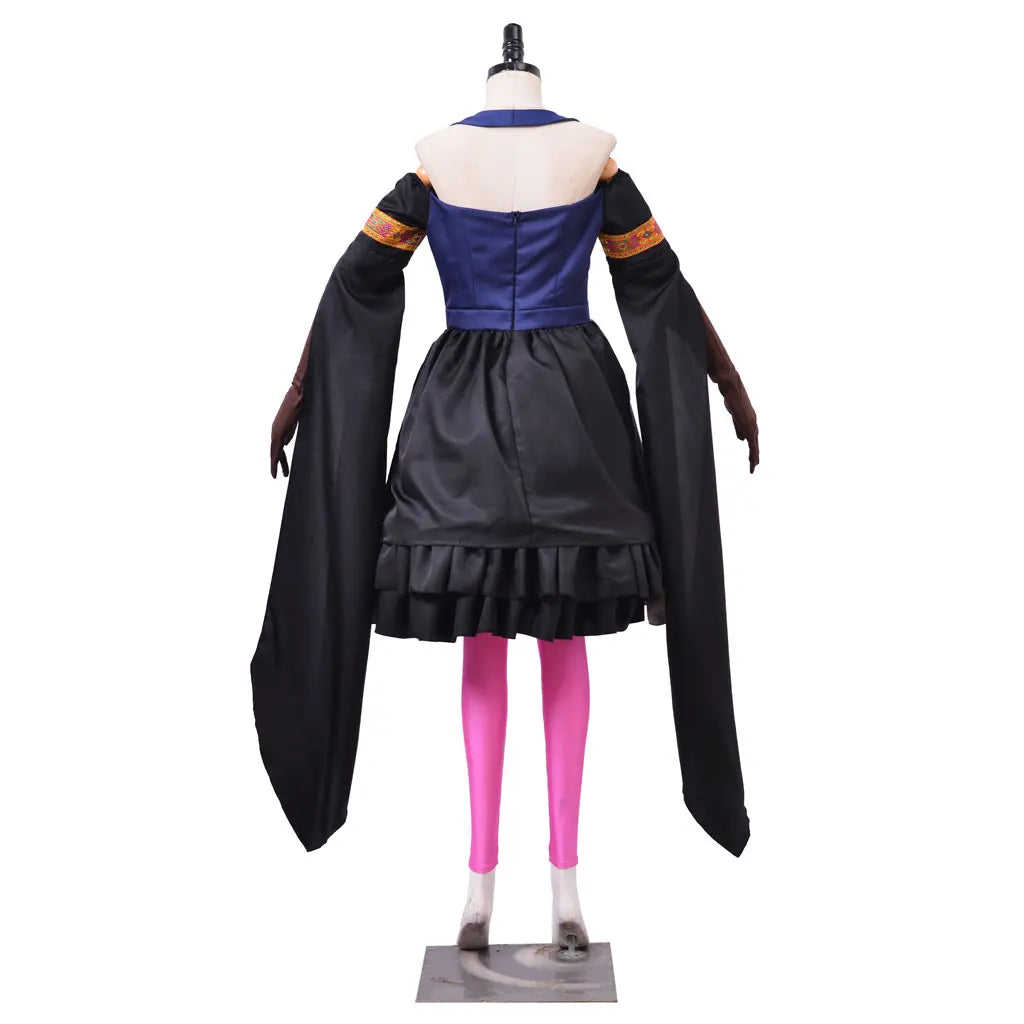 Halloweez Jester Lavorre Cosplay Costume for Women - Perfect for Fantasia Traveler, Halloween, and Carnival Parties