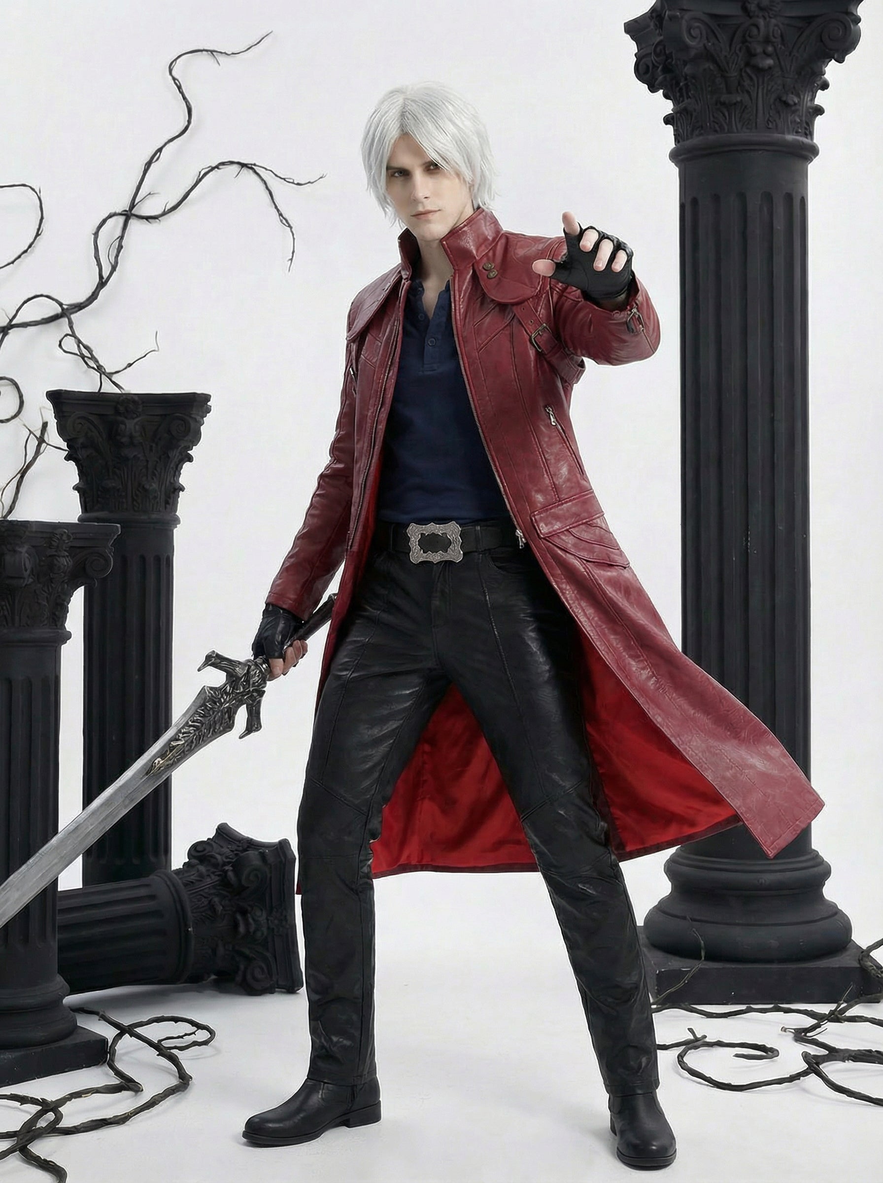 Devil May Cry 5 Dante Deluxe Cosplay Costume Full Set with Accessories - Halloweez
