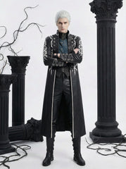 Premium Devil May Cry 5 Vergil Deluxe Cosplay Costume Full Set with Coat and Yamato - Halloweez