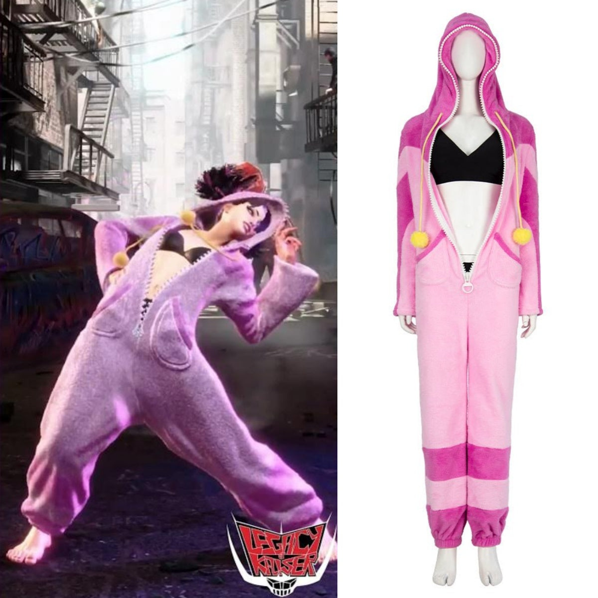 Halloweez Juri Cosplay Pajama Set - Street Fighter 6 Authentic Costume