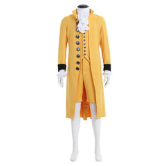 Men's Halloweez Victorian Rococo Noble Steampunk Costume - Elegant Yellow Frock Coat & Waistcoat