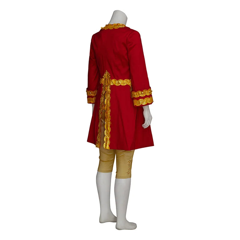 Royal Medieval Prince Edward Cosplay Costume - Victorian Red Baroque Noble Suit for Men | Halloweez - Halloweez