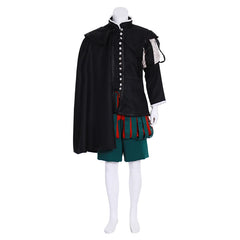 Costume élégant de la Renaissance victorienne d'Halloween - Costume médiéval du roi avec cape pour homme