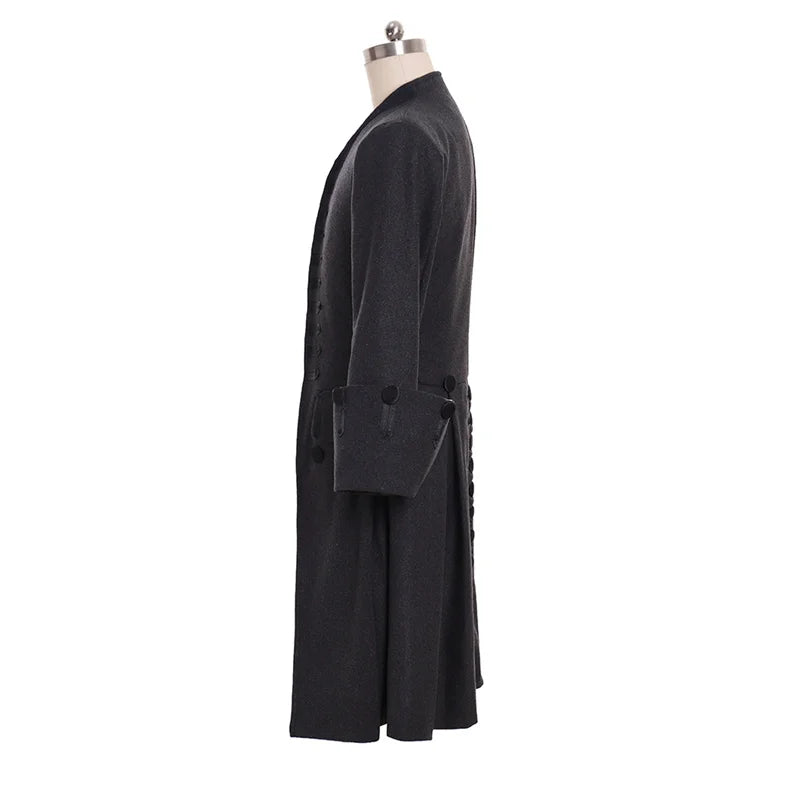 Halloweez Medieval Victorian Steampunk Trench Coat - Long Coat for Cosplay and Renaissance Events