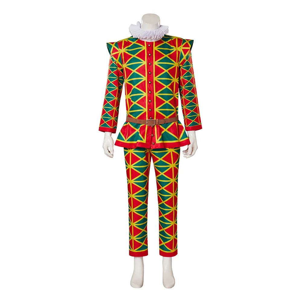 Elegant Gothic Clown Costume - Premium Victorian Men's Cosplay Suit for Themed Events