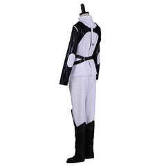 Halloweez Miranda Lawson Cosplay Women's Punk Retro White Battle Uniform Suit for Halloween Carnival