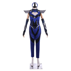 Halloweez Kitana Cosplay Costume with Face Mask | Mortal Kombat Kitana Kahn Outfit for Women