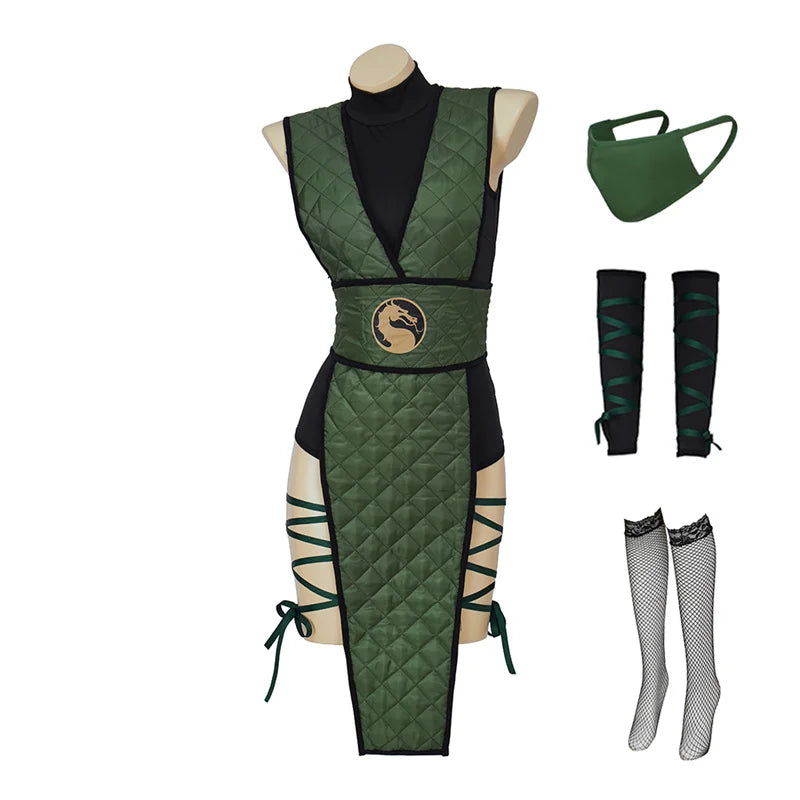 Halloweez Mortal Kombat Women's Cosplay Costume | Premium Anime Game Role Play Outfit for Halloween & Parties