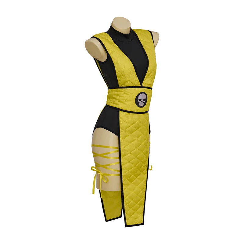 Halloweez Mortal Kombat Women's Cosplay Costume | Premium Anime Game Role Play Outfit for Halloween & Parties