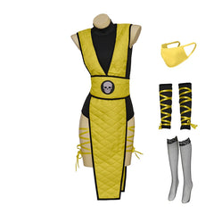 Halloweez Mortal Kombat Women's Cosplay Costume | Premium Anime Game Role Play Outfit for Halloween & Parties