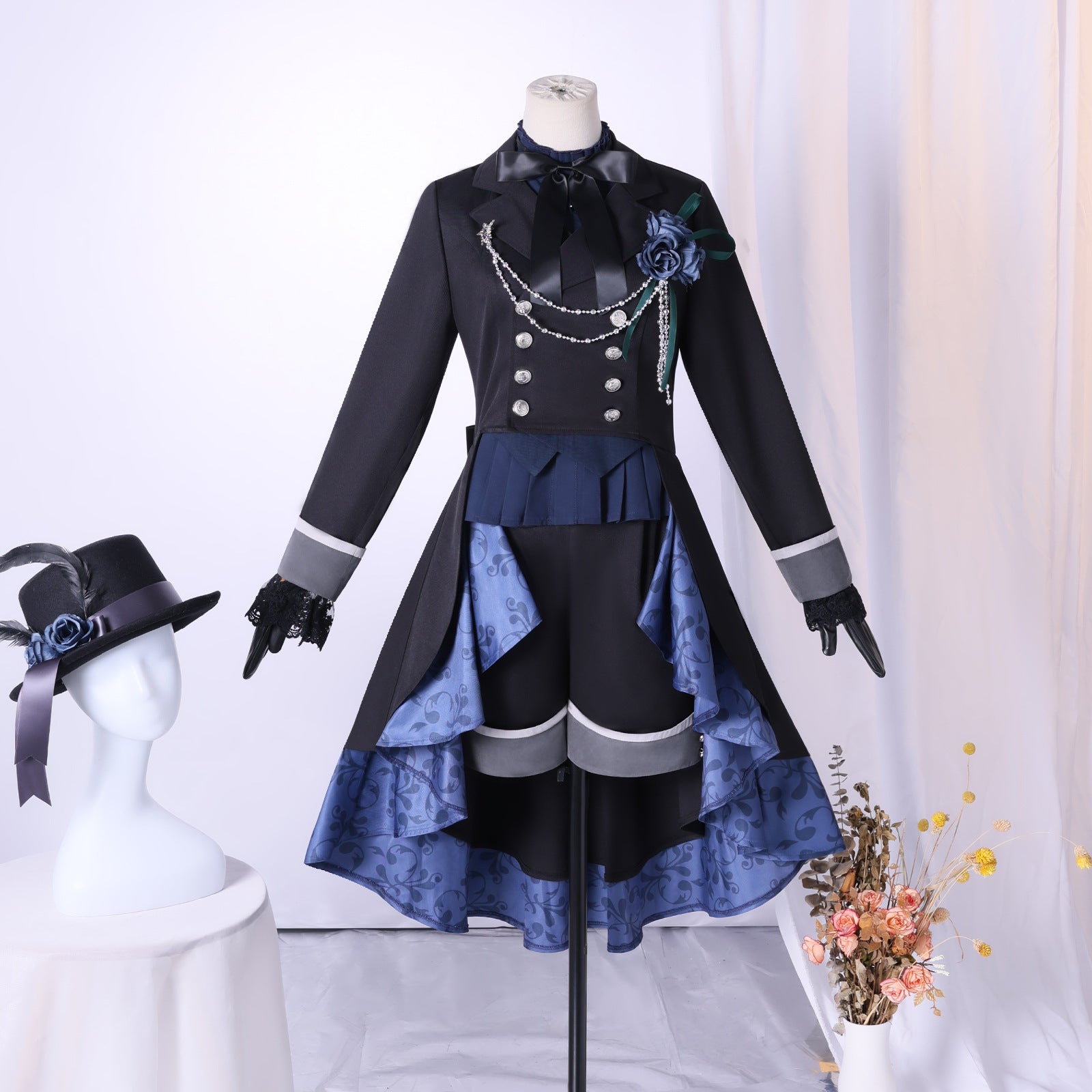 Black Butler Emerald Witch Arc Ciel Phantomhive Black Rose Cosplay Costume Women Outfit - Halloweez