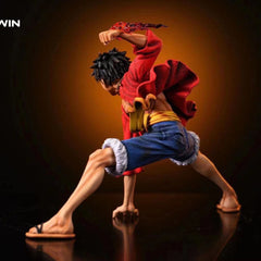 Figurine articulée One Piece Luffy en PVC – Pose accroupie dynamique pour les passionnés d'anime et les enfants